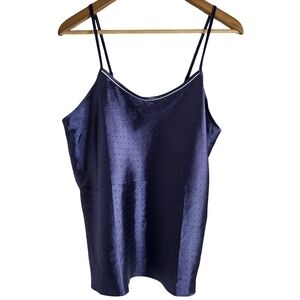 Satin Navy Blue Spaghetti Strap Camisole